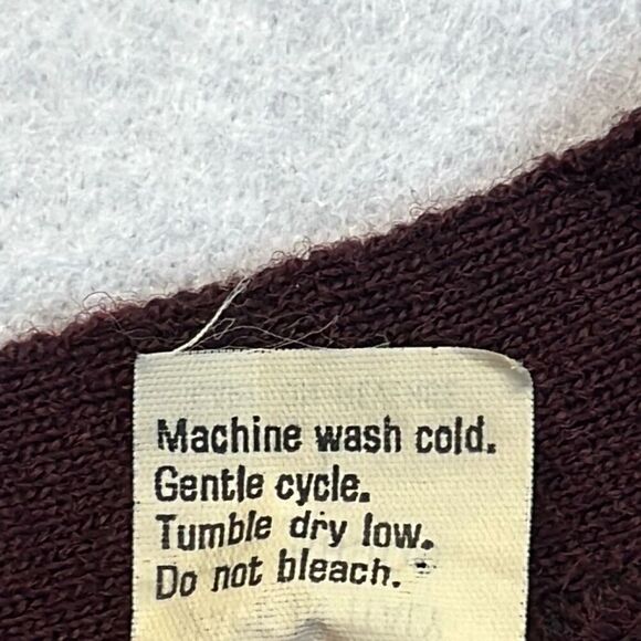 Vtg COLLECTIF Men’s Sweater Vest Wool Blend Button Front Plaid Burgundy Green L - Picture 8 of 11